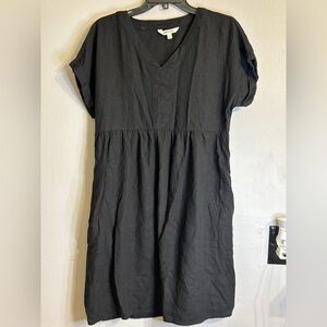 Briggs New York Black Pleated Sundress